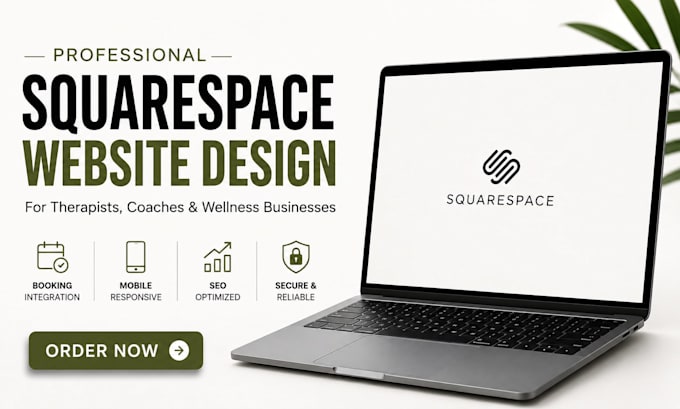 build squarespace website for therapists, coaches with booking