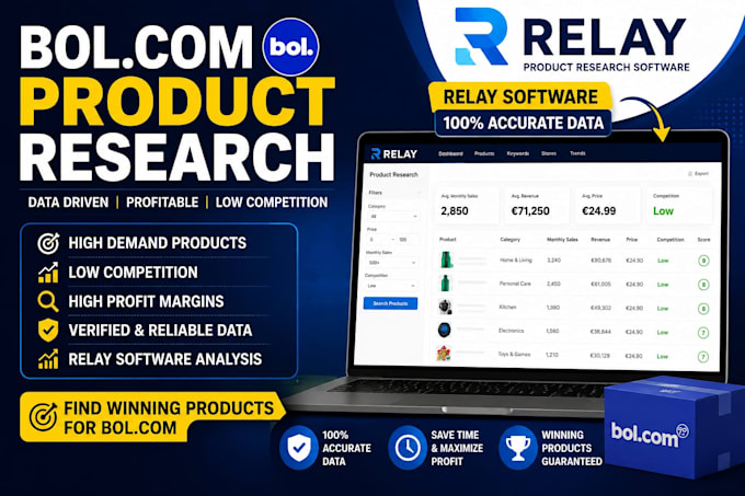 do bol product research competitor analysis and supplier sourcing