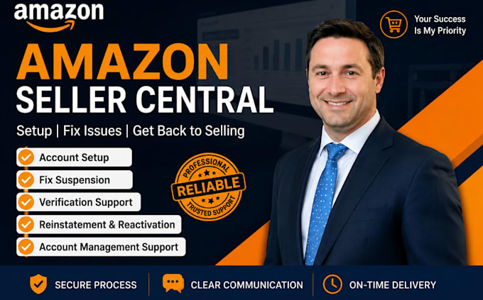 setup amazon seller central account and fix suspension, verification issues