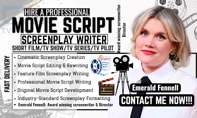 write edit proofread format movie script screenwriting screenplay in final draft