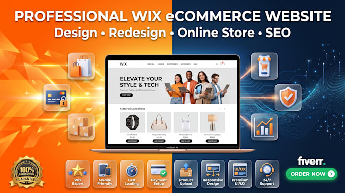 design wix website or create wix ecommerce store