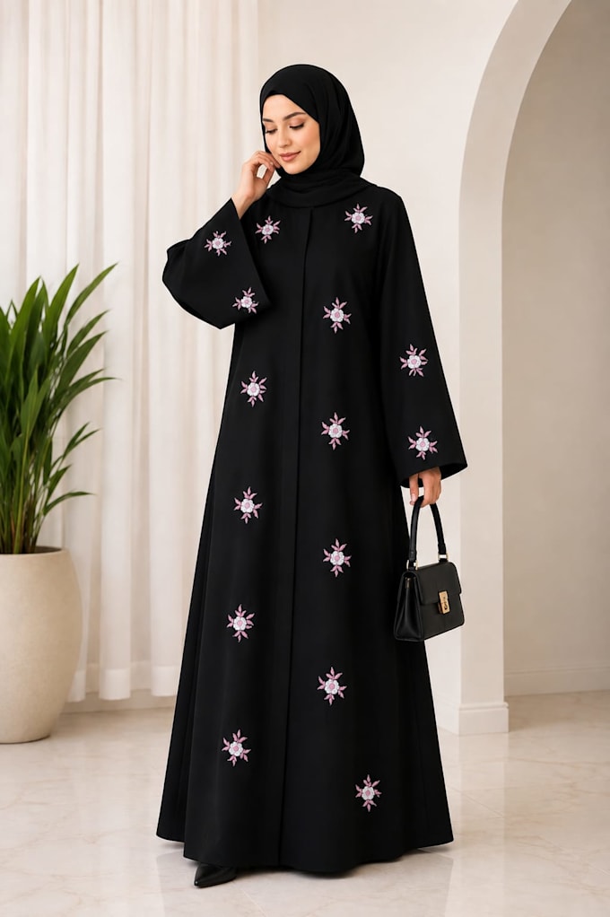 create premium embroidery digitizing for abaya and jilbab