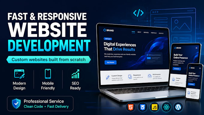 develop a fast, responsive website from scratch