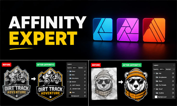 do expert affinity designer vector tracing affinity photo edit and publisher wor