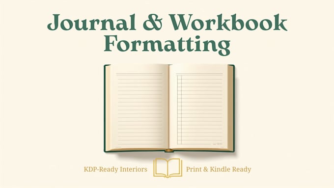 design and format your journal workbook or planner for KDP