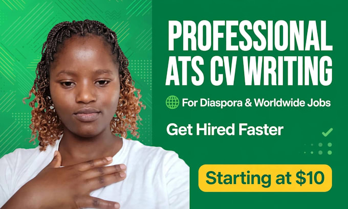 write ats CV, cover letter and linkedin for diaspora