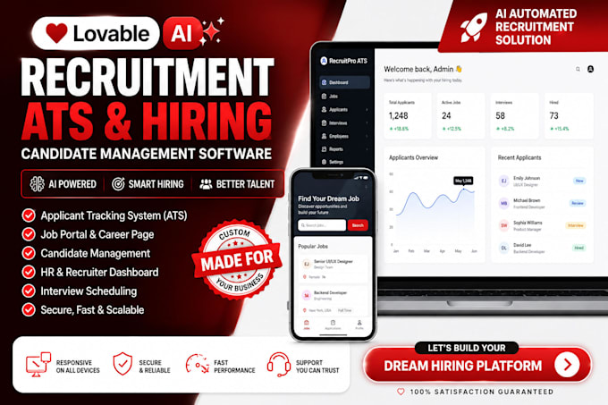 build lovable ai recruitment ats hiring candidate managementhr software saas mvp