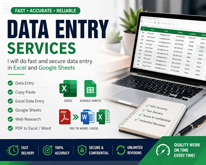do fast and secure data entry in excel and google sheets