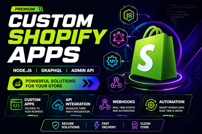 develop custom shopify apps using nodejs graphql admin API