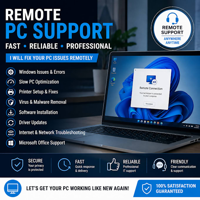 fix windows PC issues remotely
