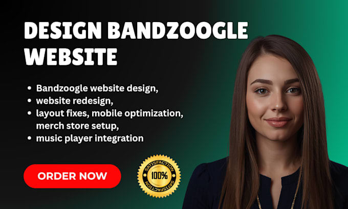 design any bandzoogle website for musicians, artists, dj, record label