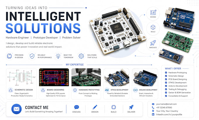 program esp32, stm32 and design schematics, pcb layout, rf pcb for prototypes