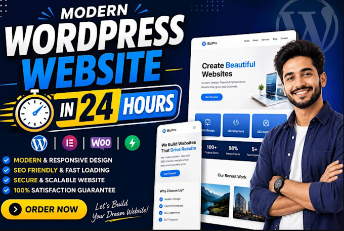 develop ai blog website, wordpress redesign or design, website development