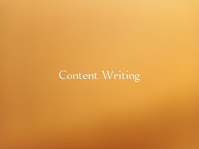 write high quality content