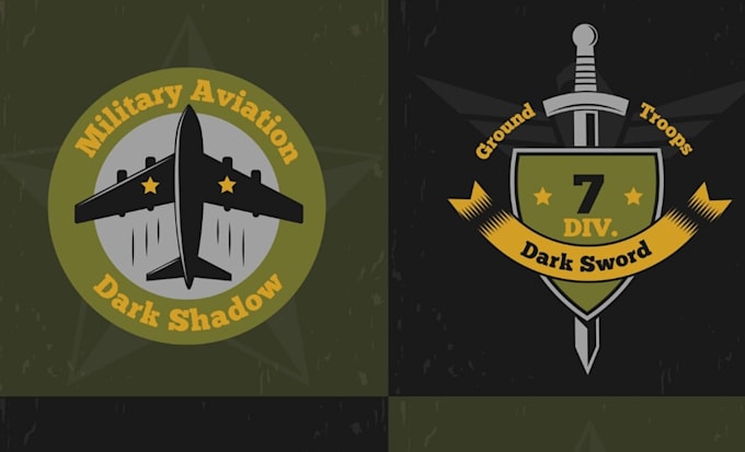 do creative military and army logo patch badge