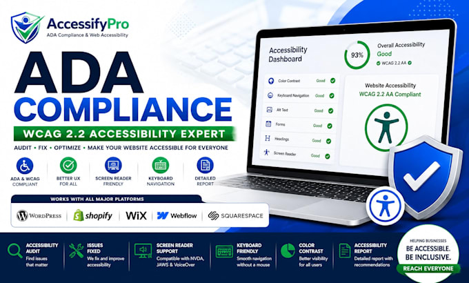 audit and fix ada compliance and wcag accessibility for website