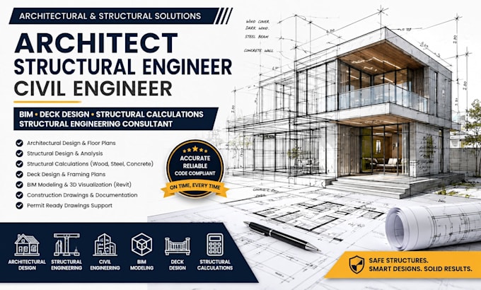 create structural engineering calculations, deck plans and bim models