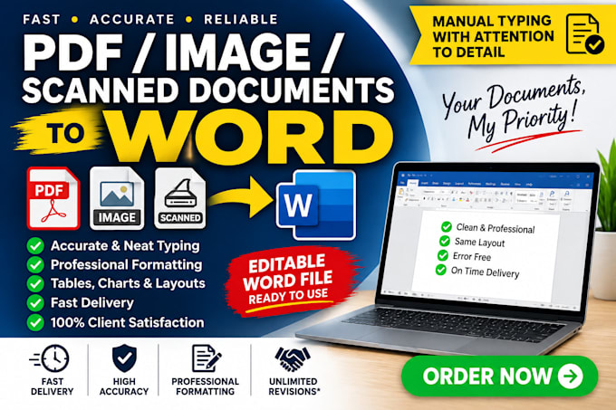 convert PDF, scanned documents and images to word
