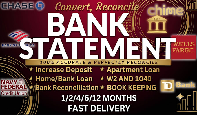 bank statement PDF to editable format for loan