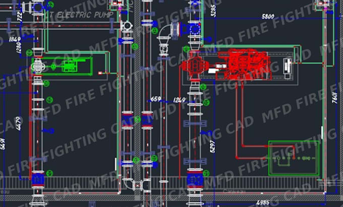 create fire fighting shop drawings in autocad