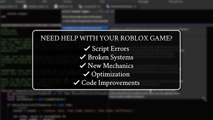 fix, debug, and develop roblox luau scripts and systems