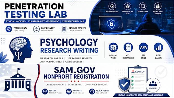penetration testing lab, write psychology research, sam gov nonprofit