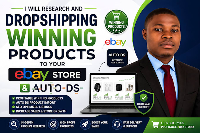 research and dropshipping winning products to your ebay store and auto ds