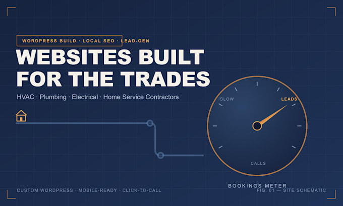 wordpress hvac technicians website, home service contracting website development