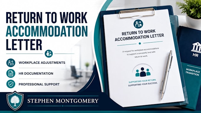 draft a return to work accommodation letter for hr