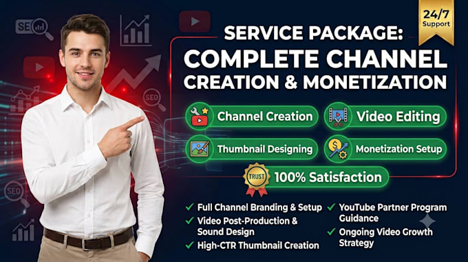 youtube channel seo optimized monetization thumbnail editing