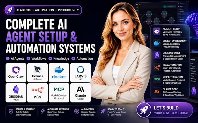 setup openclaw hermes agent docker jarvis ai obsidian grok bot claude code