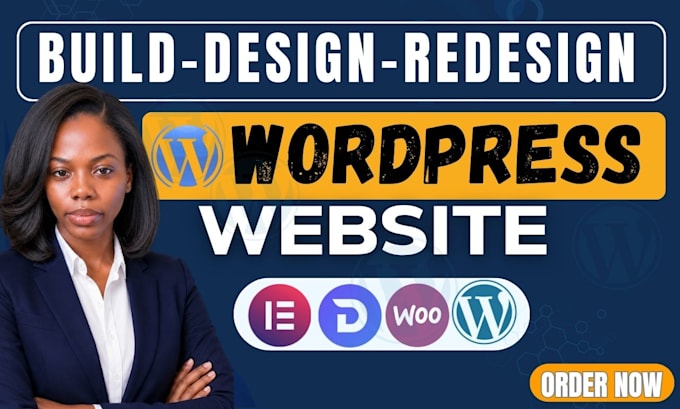 design or redesign a wordpress website with elementor