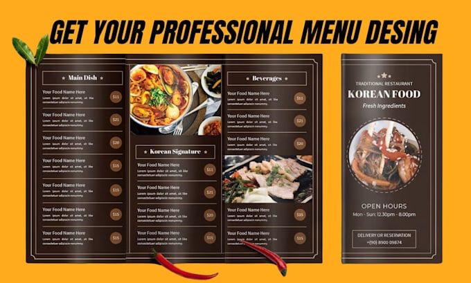 modern restaurant menu design menu digital menu board designc food menu redesign