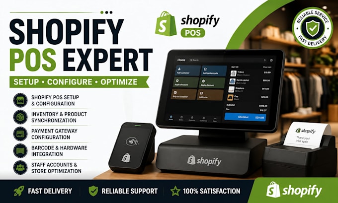 setup shopify pos, retail store and inventory