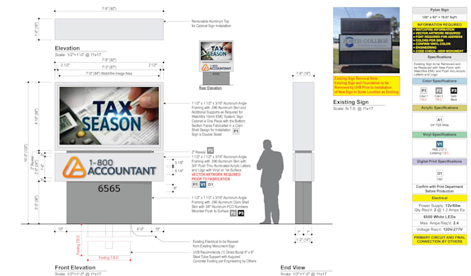 design professional signage drawings