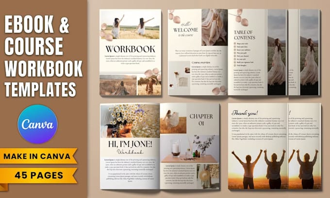 design coaching ebook, editable canva workbook guide or presentation kit coaches