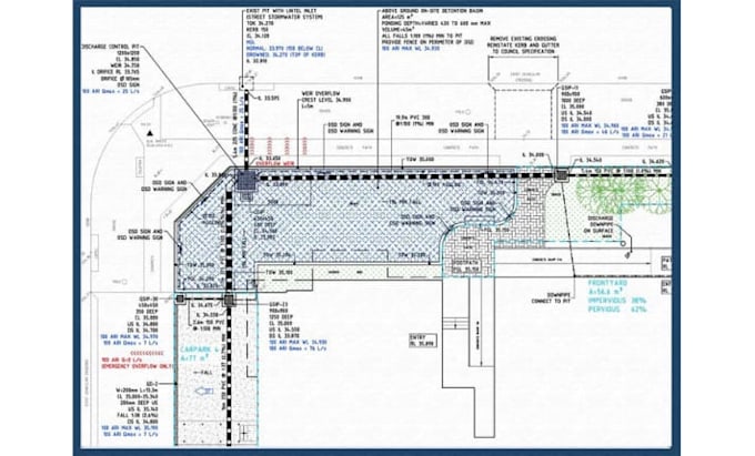 design stormwater management system with drainage calculation