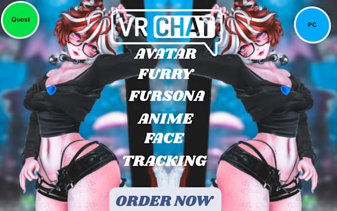custom vrchat avatar vrc avatar vr character anime 3d model face tracking setup