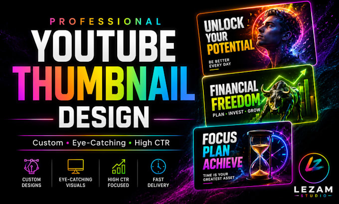 create a professional youtube thumbnail that attracts clicks