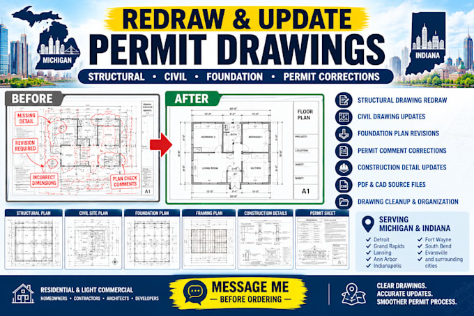 redraw michigan and indiana permit drawings