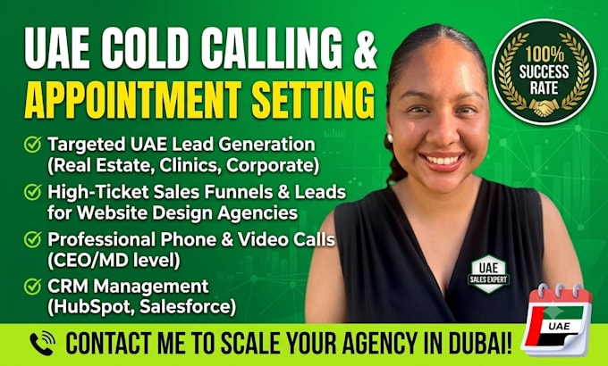 do uae cold calling appointment setting and lead generation for website design