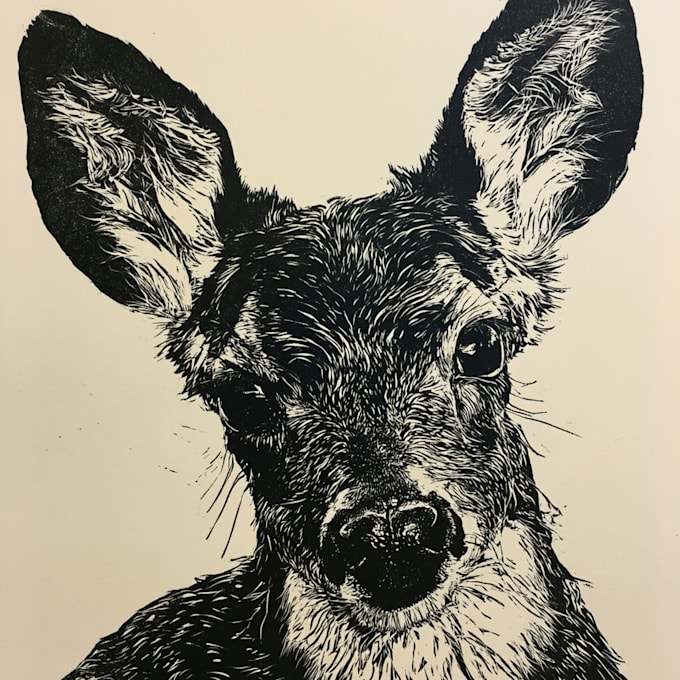 do custom linocut, woodcut and folk art
