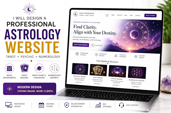 astrology website tarot reading website psychic website numerology website
