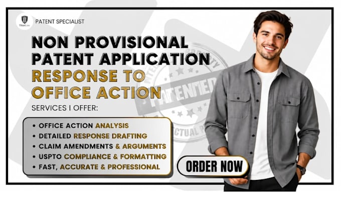 draft non provisional patent application response to patent office action