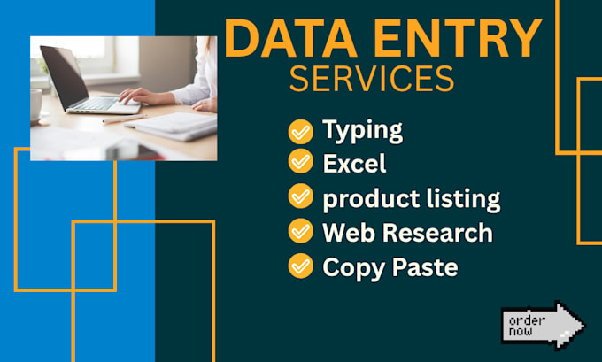 do accurate data entry, excel, and web research