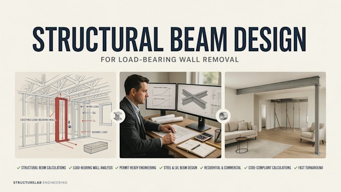 design structural beam for load bearing wall removal