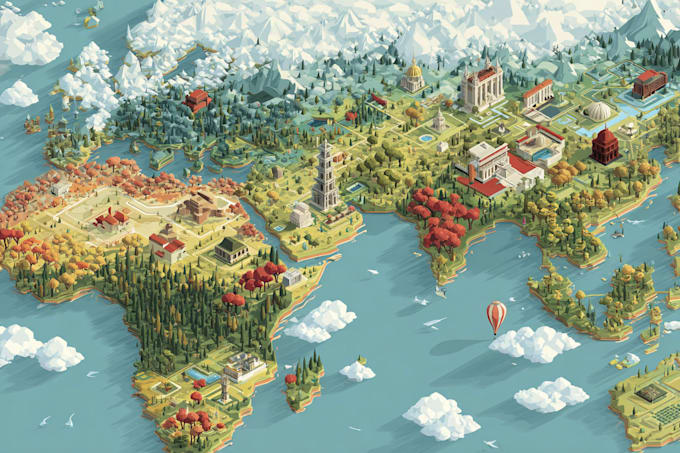 draw vector map in illustrator