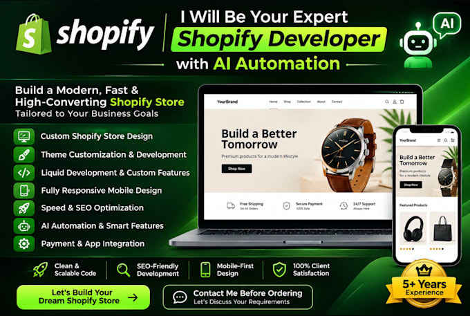 be your expert shopify developer with ai automation