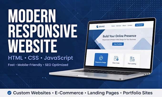 build a responsive business website or landing page HTML CSS