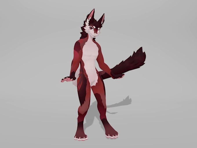 custom furry vrchat facial tracking expressions toggles rigging character model